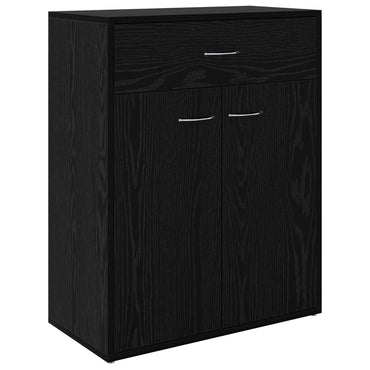vidaXL Sideboard Schwarz Eichen-Optik 60 x 30 x 75 cm Holzwerkstoff