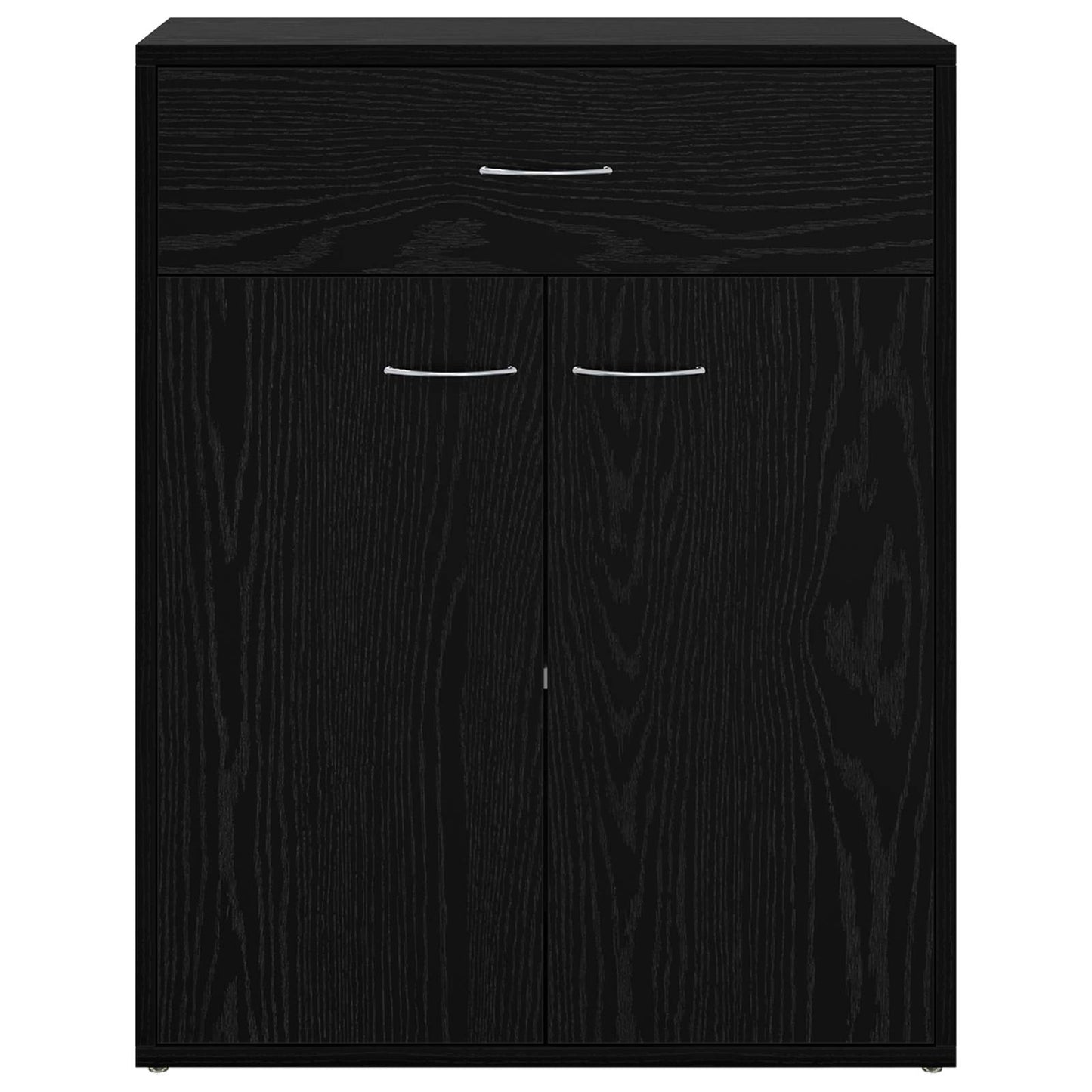 vidaXL Sideboard Schwarz Eichen-Optik 60 x 30 x 75 cm Holzwerkstoff