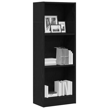vidaXL Bücherregal Schwarz Eichen-Optik 40x24x109 cm Holzwerkstoff