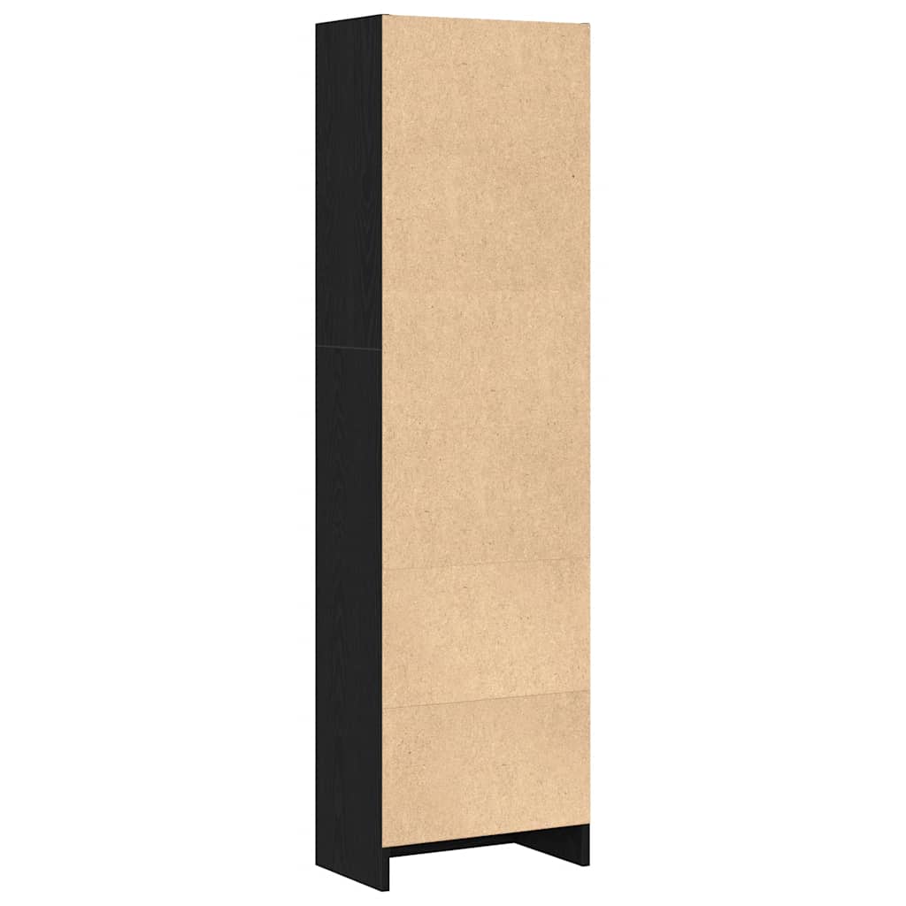 vidaXL Bücherregal Schwarz Eichen-Optik 40x24x143 cm Holzwerkstoff