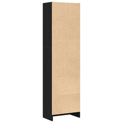 vidaXL Bücherregal Schwarz Eichen-Optik 40x24x143 cm Holzwerkstoff