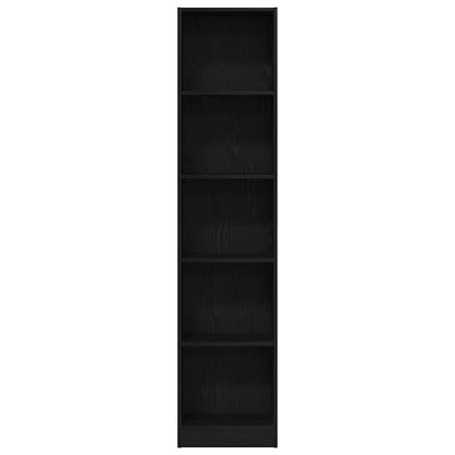 vidaXL Bücherregal Schwarz Eichen-Optik 40x24x176 cm Holzwerkstoff