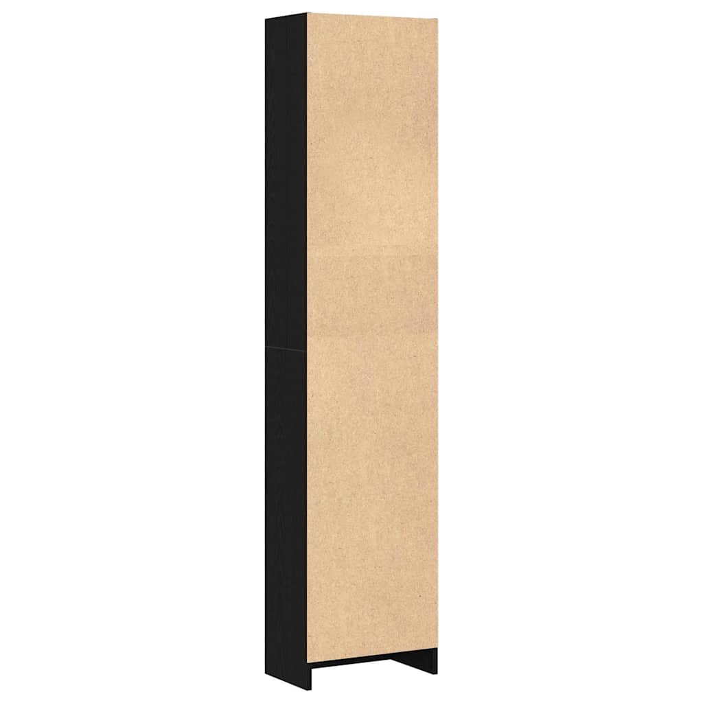 vidaXL Bücherregal Schwarz Eichen-Optik 40x24x176 cm Holzwerkstoff