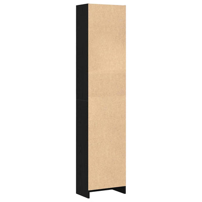 vidaXL Bücherregal Schwarz Eichen-Optik 40x24x176 cm Holzwerkstoff