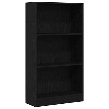 vidaXL Bücherregal Schwarz Eichen-Optik 60x24x109 cm Holzwerkstoff