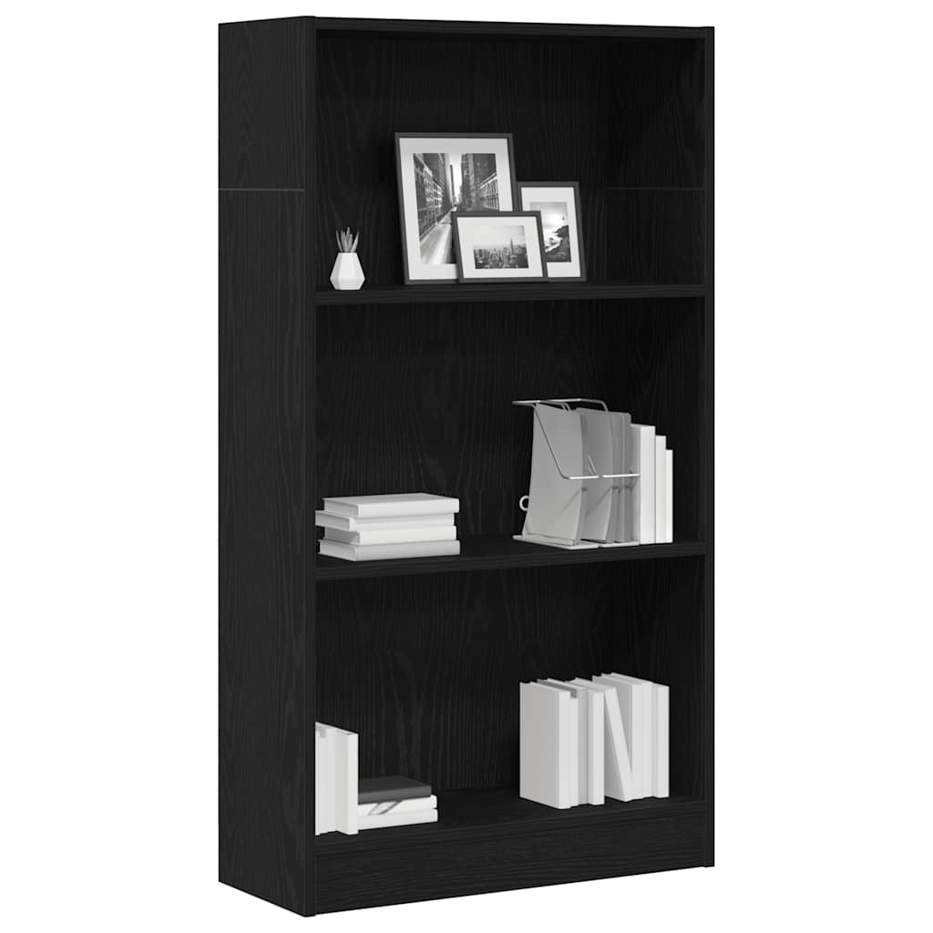 vidaXL Bücherregal Schwarz Eichen-Optik 60x24x109 cm Holzwerkstoff