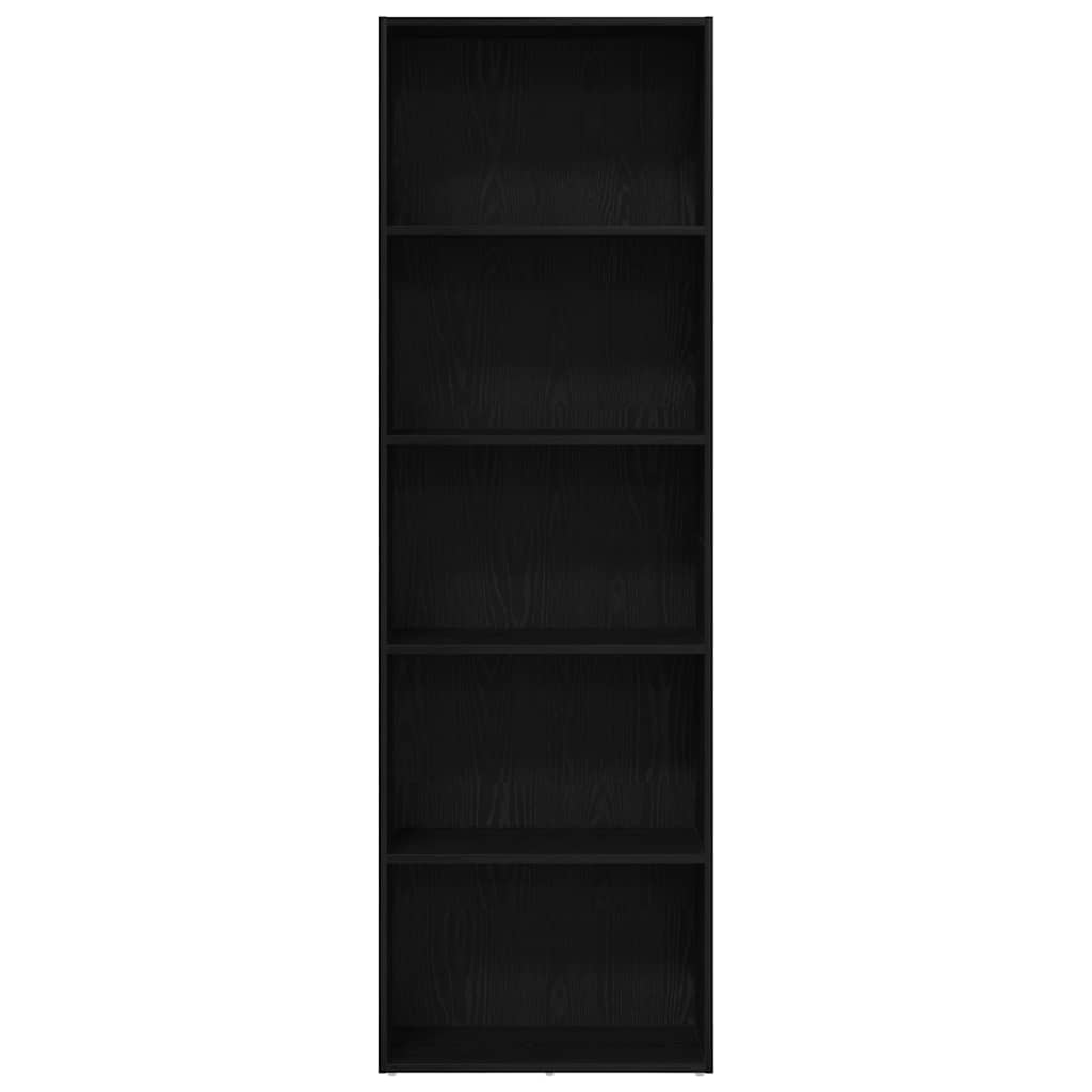 vidaXL Bücherregal Schwarz Eichen-Optik 60x30x189 cm Holzwerkstoff