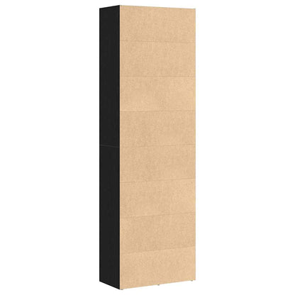vidaXL Bücherregal Schwarz Eichen-Optik 60x30x189 cm Holzwerkstoff