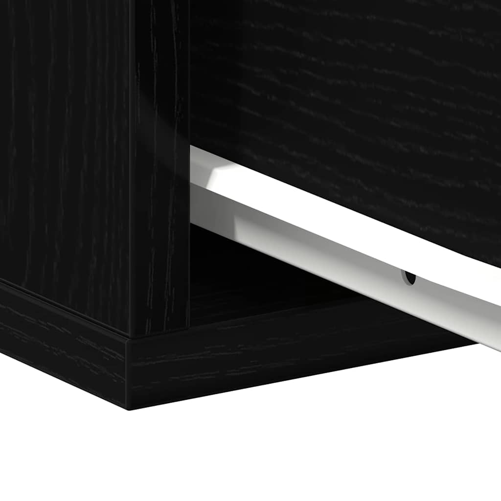 vidaXL Nachttisch Schwarz Eichen-Optik 40 x 30 x 30 cm Holzwerkstoff