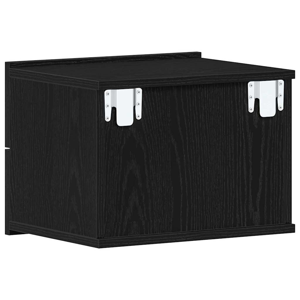vidaXL Nachttisch Schwarz Eichen-Optik 40 x 30 x 30 cm Holzwerkstoff