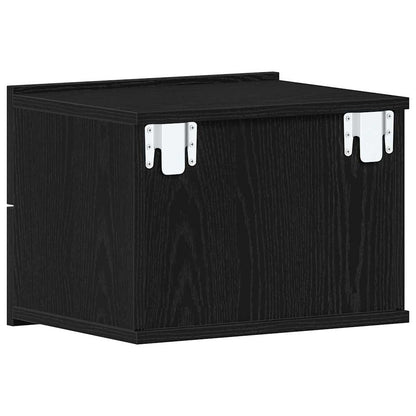 vidaXL Nachttisch Schwarz Eichen-Optik 40 x 30 x 30 cm Holzwerkstoff