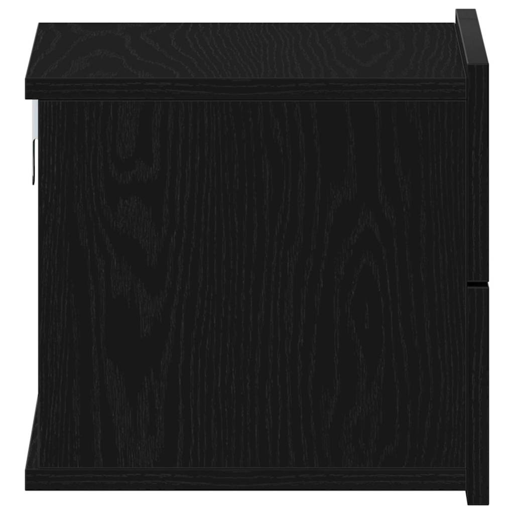 vidaXL Nachttisch Schwarz Eichen-Optik 40 x 30 x 30 cm Holzwerkstoff