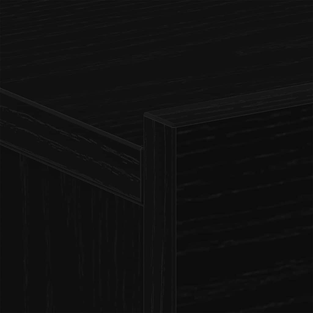 vidaXL Nachttisch 2 pcs Schwarz Eichen-Optik 40 x 30 x 30 cm