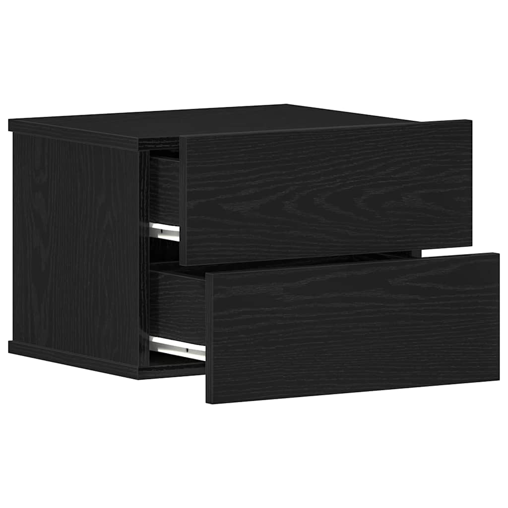 vidaXL Nachttisch 2 pcs Schwarz Eichen-Optik 40 x 30 x 30 cm