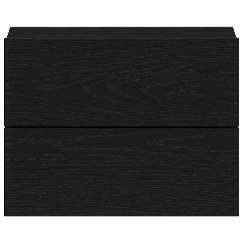 vidaXL Nachttisch 2 pcs Schwarz Eichen-Optik 40 x 30 x 30 cm