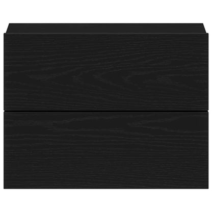 vidaXL Nachttisch 2 pcs Schwarz Eichen-Optik 40 x 30 x 30 cm