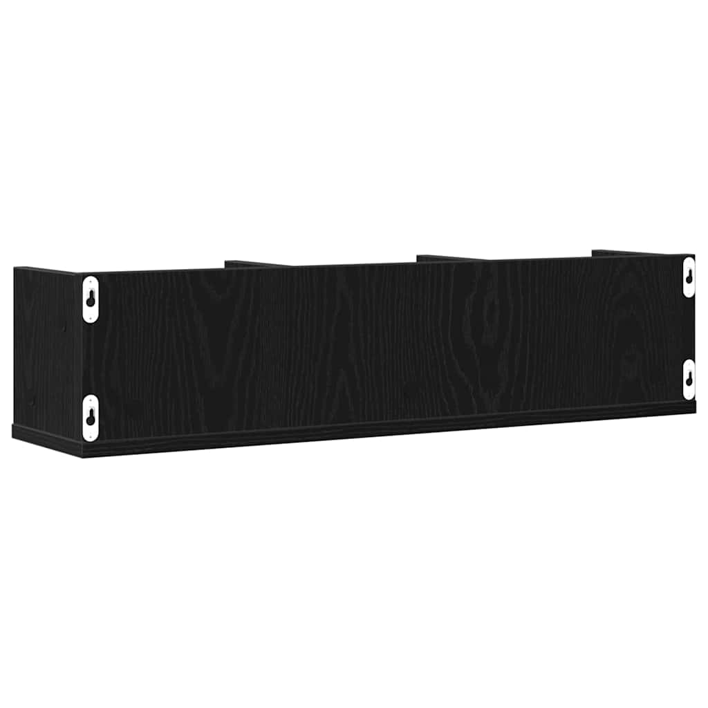 vidaXL Wandregal Schwarz Eichen-Optik 75 x 18 x 18 cm Holzwerkstoff