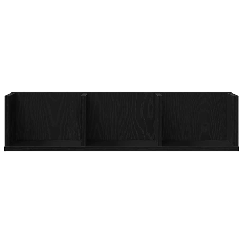 vidaXL Wandregal Schwarz Eichen-Optik 75 x 18 x 18 cm Holzwerkstoff