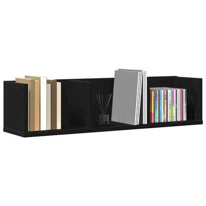 vidaXL Wandregal Schwarz Eichen-Optik 75 x 18 x 18 cm Holzwerkstoff