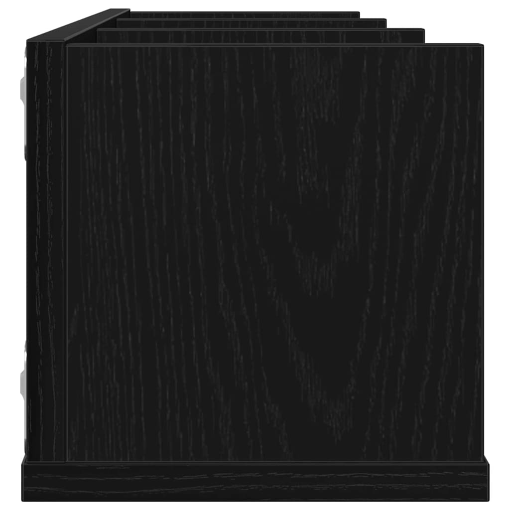 vidaXL Wandregal Schwarz Eichen-Optik 75 x 18 x 18 cm Holzwerkstoff
