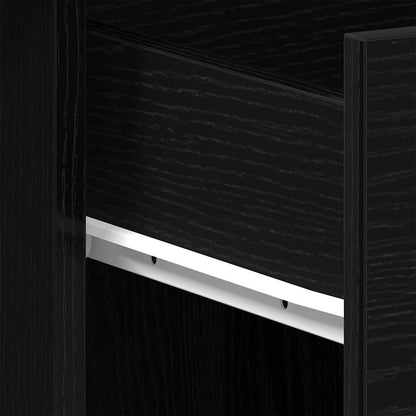 vidaXL Schreibtisch mit Speicher Schwarz Eichen-Optik 100 x 50 x 76 cm