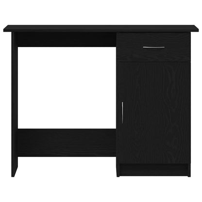 vidaXL Schreibtisch mit Speicher Schwarz Eichen-Optik 100 x 50 x 76 cm