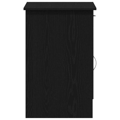 vidaXL Schreibtisch mit Speicher Schwarz Eichen-Optik 100 x 50 x 76 cm