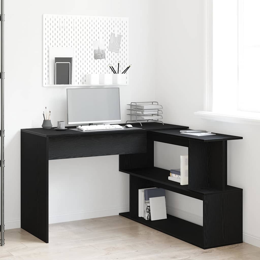 vidaXL Schreibtisch Schwarz Eichen-Optik 200 x 50 x 76 cm