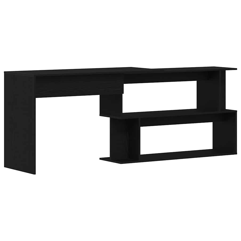 vidaXL Schreibtisch Schwarz Eichen-Optik 200 x 50 x 76 cm