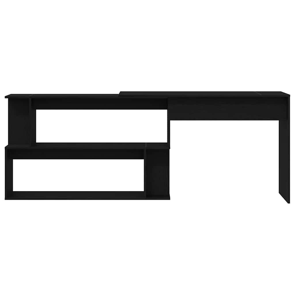 vidaXL Schreibtisch Schwarz Eichen-Optik 200 x 50 x 76 cm