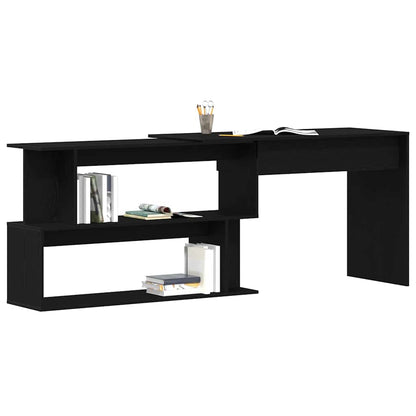 vidaXL Schreibtisch Schwarz Eichen-Optik 200 x 50 x 76 cm