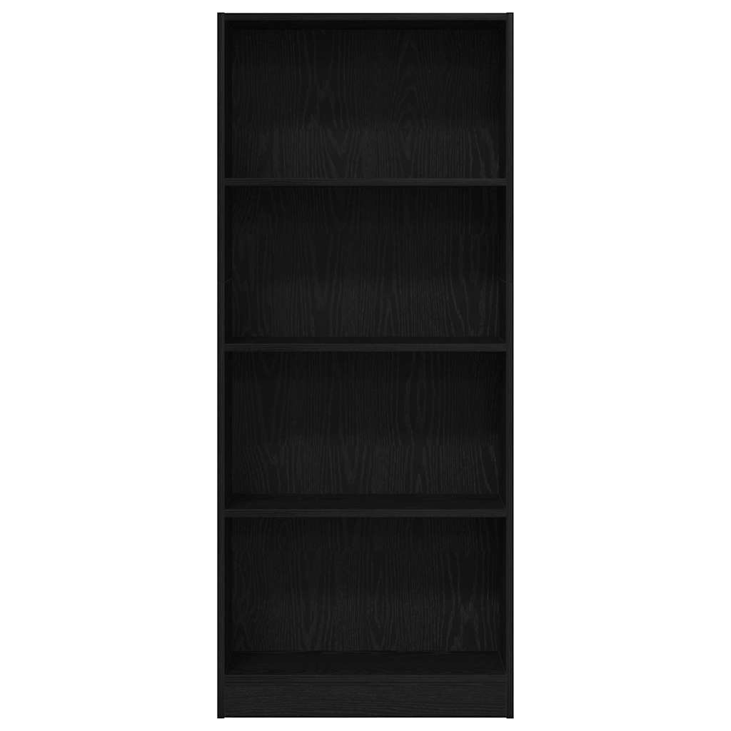 Bücherregal Schwarz Eichen-Optik 60 x 24 x 143 cm Holzwerkstoff
