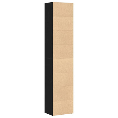 vidaXL Bücherregal Eiche Schwarz 40 x 30 x 189 cm Holzwerkstoff