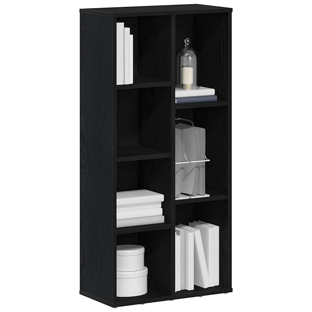 vidaXL Bücherregal Schwarz Eichen-Optik 50x25x104 cm Holzwerkstoff