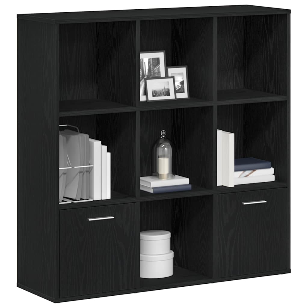vidaXL Bücherschrank Schwarz Eichen-Optik 98x29x97,5 cm Holzwerkstoff