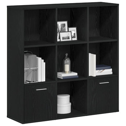 vidaXL Bücherschrank Schwarz Eichen-Optik 98x29x97,5 cm Holzwerkstoff