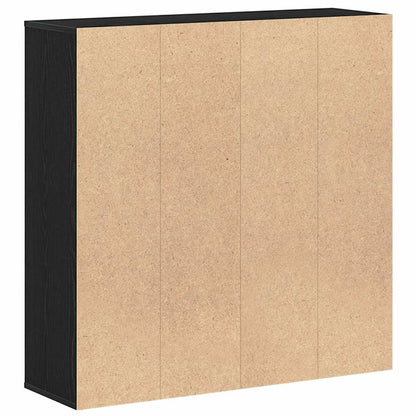 Bücherschrank Schwarz Eichen-Optik 98x29x97,5 cm Holzwerkstoff