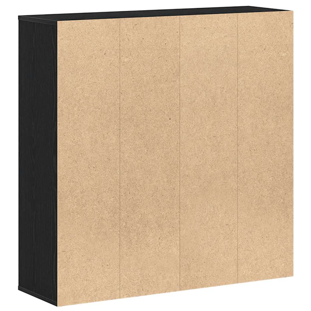 Bücherregal Eiche Schwarz 98x29x97,5 cm Holzwerkstoff