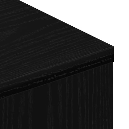 Meuble TV vidaXL sur roulettes noir aspect chêne 102x34,5x43cm