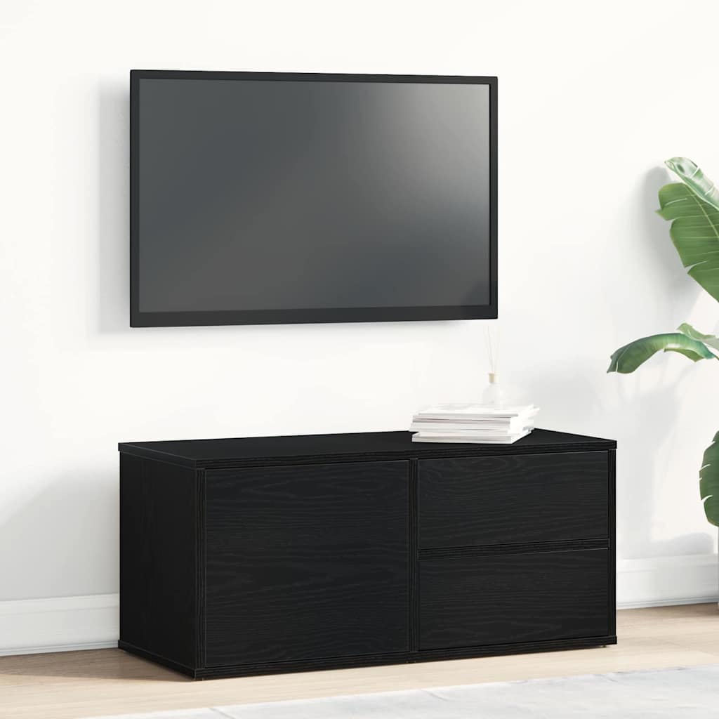 vidaXL TV-Schränk Schwarz Eichen-Optik 80 x 34 x 36 cm Holzwerkstoff