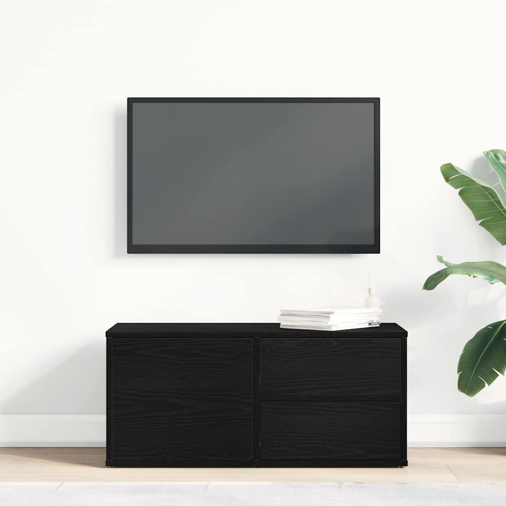 vidaXL TV-Schränk Schwarz Eichen-Optik 80 x 34 x 36 cm Holzwerkstoff