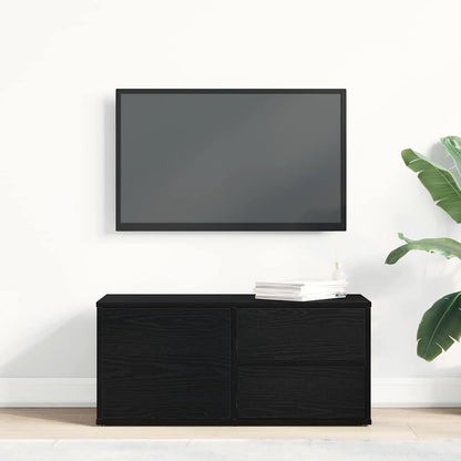 vidaXL TV-Schränk Schwarz Eichen-Optik 80 x 34 x 36 cm Holzwerkstoff