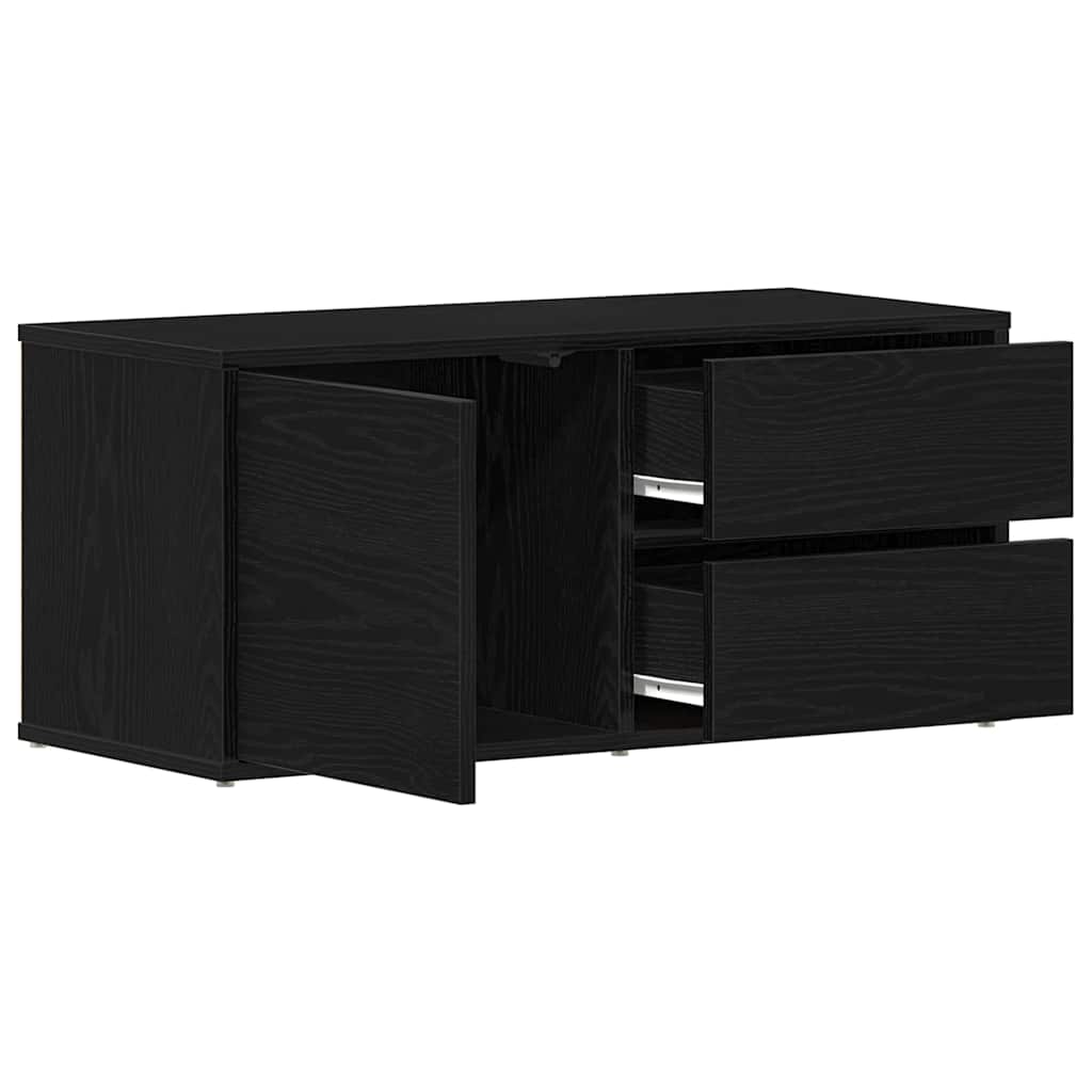 vidaXL TV-Schränk Schwarz Eichen-Optik 80 x 34 x 36 cm Holzwerkstoff