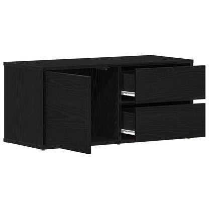 vidaXL TV-Schränk Schwarz Eichen-Optik 80 x 34 x 36 cm Holzwerkstoff
