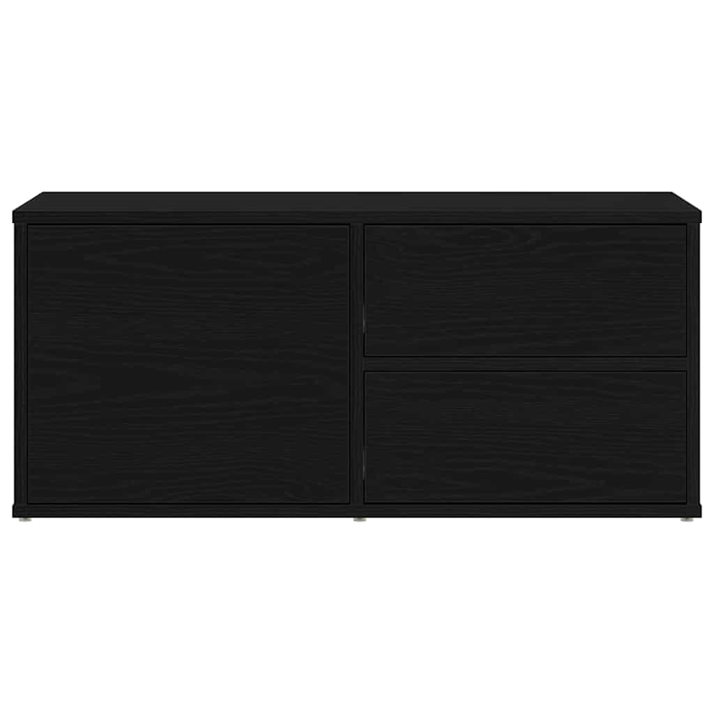 vidaXL TV-Schränk Schwarz Eichen-Optik 80 x 34 x 36 cm Holzwerkstoff