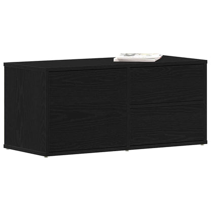 vidaXL TV-Schränk Schwarz Eichen-Optik 80 x 34 x 36 cm Holzwerkstoff