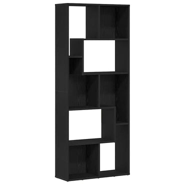 vidaXL Bücherregal Schwarz Eichen-Optik 67x24x161 cm Holzwerkstoff
