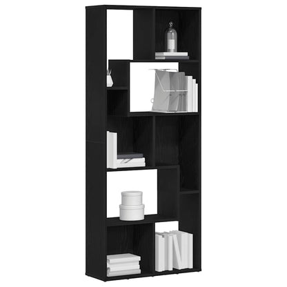 vidaXL Bücherregal Schwarz Eichen-Optik 67x24x161 cm Holzwerkstoff