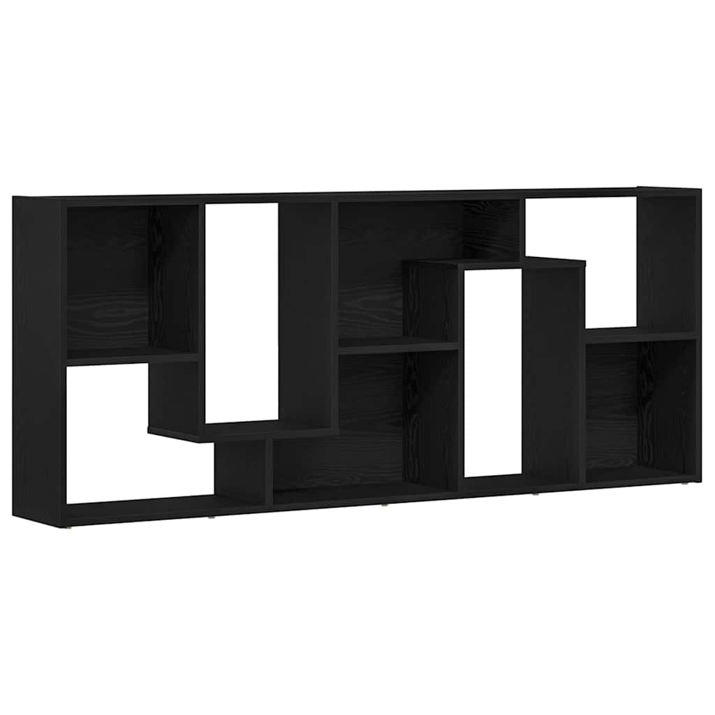 vidaXL Bücherregal Schwarz Eichen-Optik 67x24x161 cm Holzwerkstoff