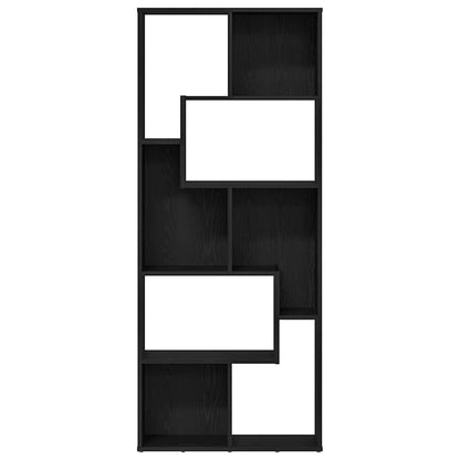 vidaXL Bücherregal Schwarz Eichen-Optik 67x24x161 cm Holzwerkstoff